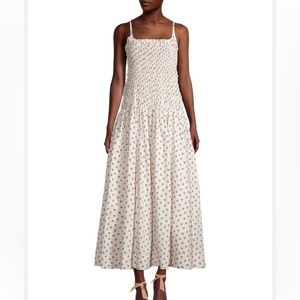 Rebecca Taylor Suzanne Fleur Smocked Poplin Dress🌷